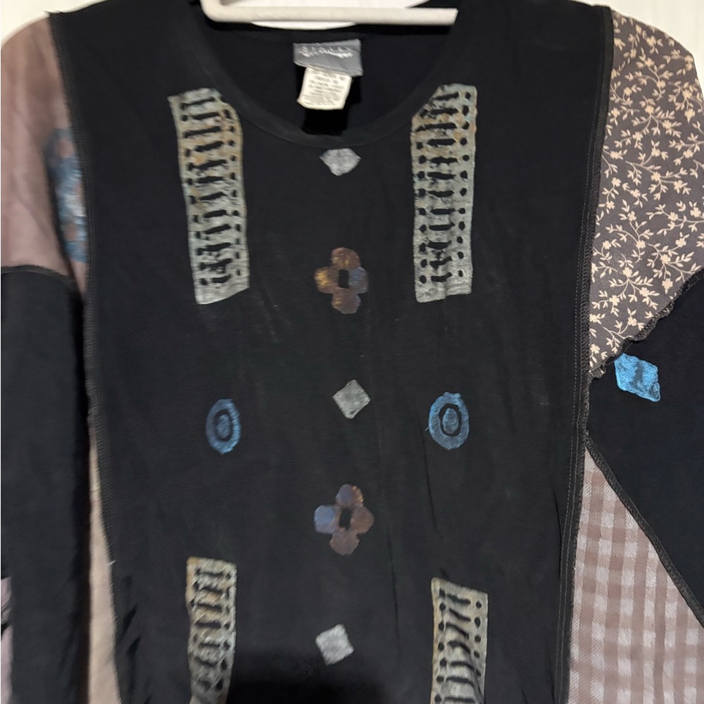 Staley gretzinger Multicolor Patchwork Button Dow… - image 4